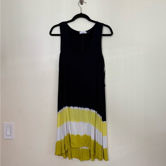 Calvin Klein Black and Yellow Mini Dress - Picture 1 of 2